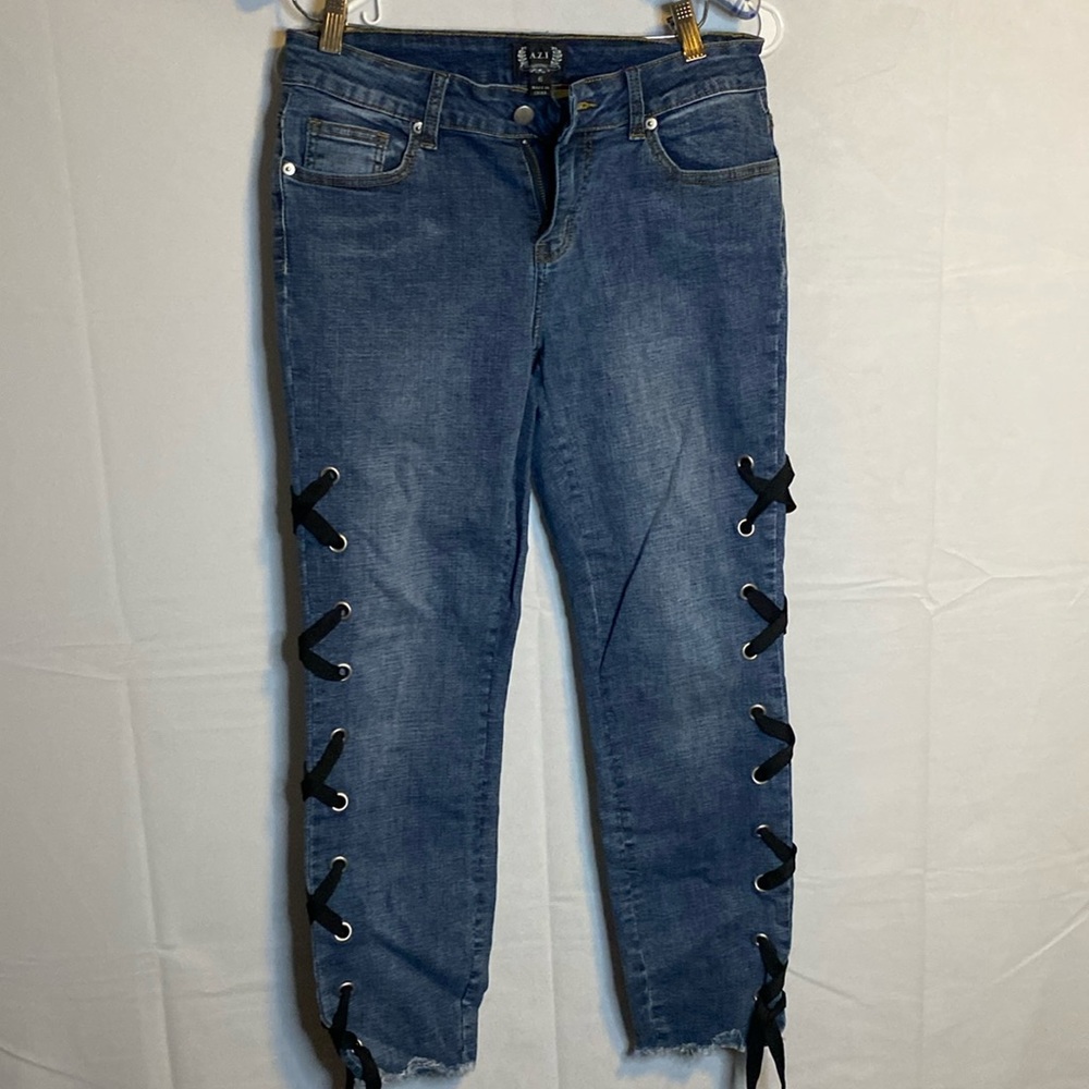 A.z.I jeans with black ties